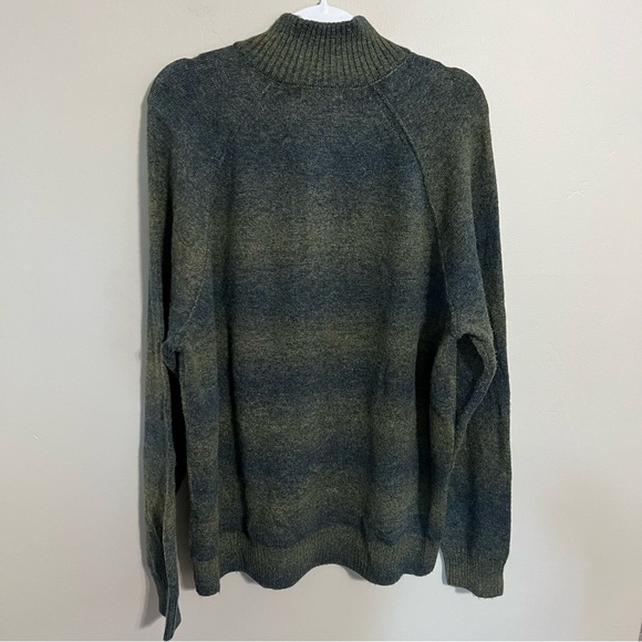 Banana Republic Green Gradient Button Mock Neck Wool Blend Sweater size XL - Picture 7 of 7